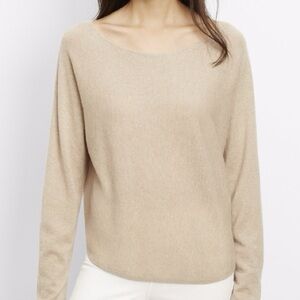 Vince boatneck long sleeve pullover sweater